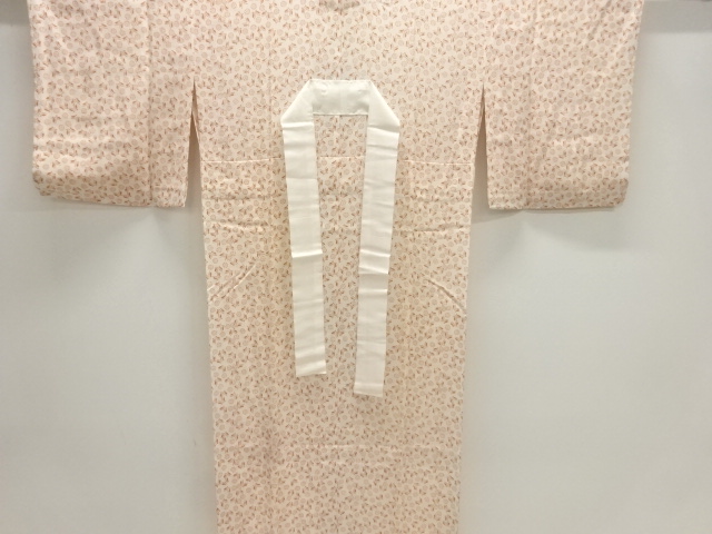 未使用品　花蝶模様単衣長襦袢